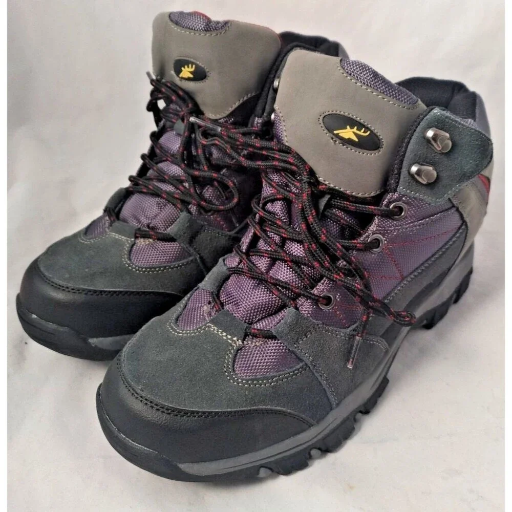 Deer Stags Gray Anchor Waterproof Suede Hiking Boots/Shoes-Men's 10.5 Medium-NEW